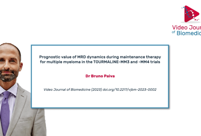 Dr Paiva presents the prognostic value of MRD dynamics during maintenance therapy of patients with multiple myeloma enrolled in the TOURMALINE-MM3 and -MM4 trials.